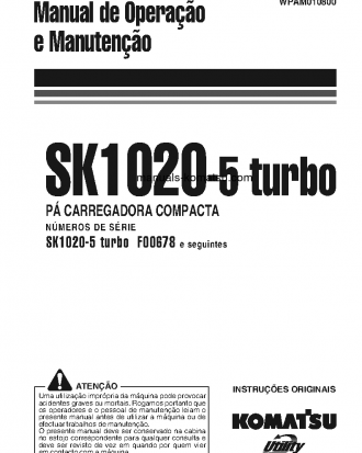 SK1020-5(ITA)-TURBO S/N F00678-UP Operation manual (Portuguese)
