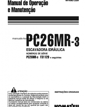 PC26MR-3(ITA) S/N F31129-UP Operation manual (Portuguese)