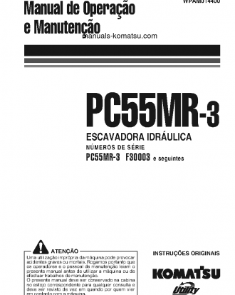 PC55MR-3(ITA) S/N F30003-UP Operation manual (Portuguese)