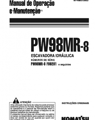 PW98MR-8(ITA) S/N F80281-UP Operation manual (Portuguese)