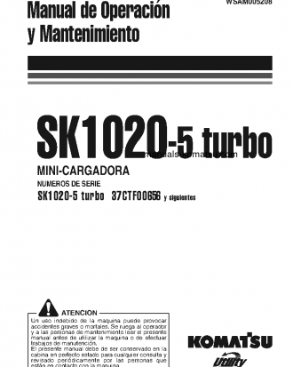 SK1020-5(ITA)-TURBO S/N 37CTF00655-UP Operation manual (Spanish)
