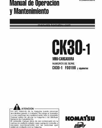 CK30-1(ITA) S/N F00198-UP Operation manual (Spanish)