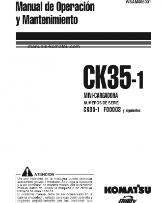 CK35-1(ITA) S/N F00003-F00054 Operation manual (Spanish)