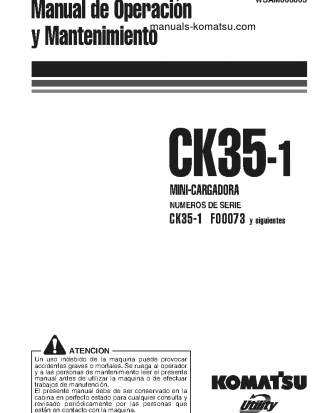CK35-1(ITA) S/N F00073-UP Operation manual (Spanish)