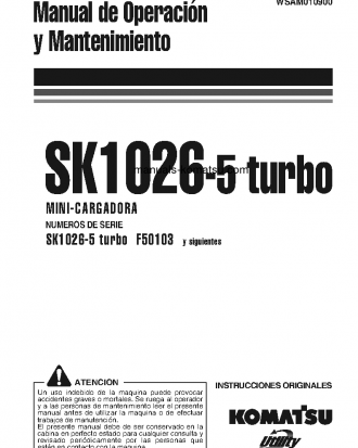 SK1026-5(ITA)-TURBO S/N F50103-UP Operation manual (Spanish)