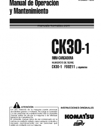 CK30-1(ITA) S/N F00211-UP Operation manual (Spanish)