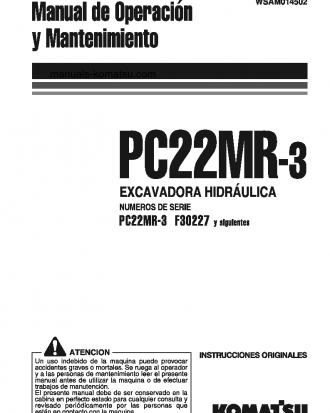 PC22MR-3(ITA) S/N F30227-UP Operation manual (Spanish)