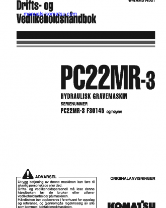 PC22MR-3(ITA) S/N F30145-UP Operation manual (Norwegian)