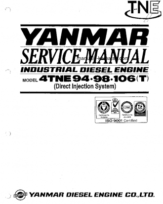 YANMAR-4(DEU)-TNE S/N 1-UP Shop (repair) manual (English)