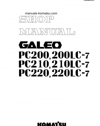PC220-7(CHN)-SEGMENT-MONITOR S/N DBH0001-UP Shop (repair) manual (English)