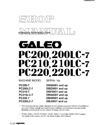 PC200-7(CHN)-SEGMENT-MONITOR S/N DBB0001-UP Shop (repair) manual (English)