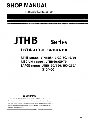 JTHB08-1(JPN)-Breaker S/N 1-UP Shop (repair) manual (English)